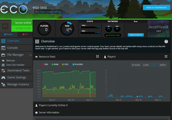 ECO Dedicated Server Overview stats