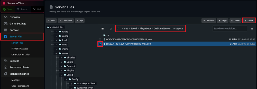 How to Reset Your Icarus Server | Icarus | Knowledgebase Article ...