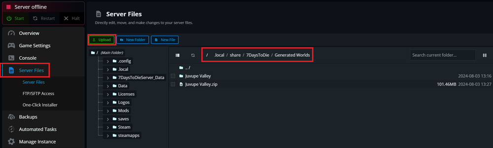 How to Upload a Singleplayer World to your 7 Days to Die Server | 7 ...
