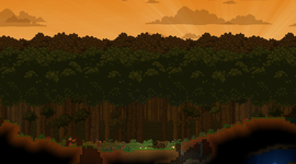 A screenshot from a Starbound game server