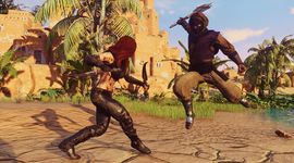 A screenshot of people dueling on a Conan Exiles server