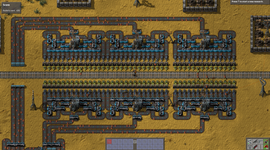 A screenshot of a Factorio train